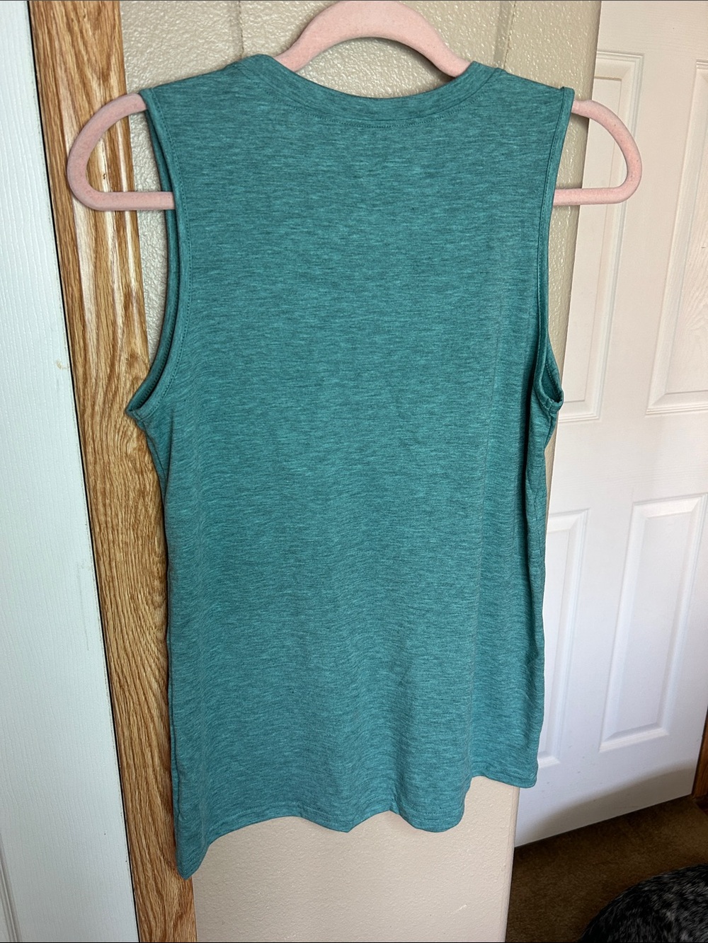 WESTERN Heathered Teal Lil' Bit Rowdy Graphic Tank Top - Picture 5 of 5